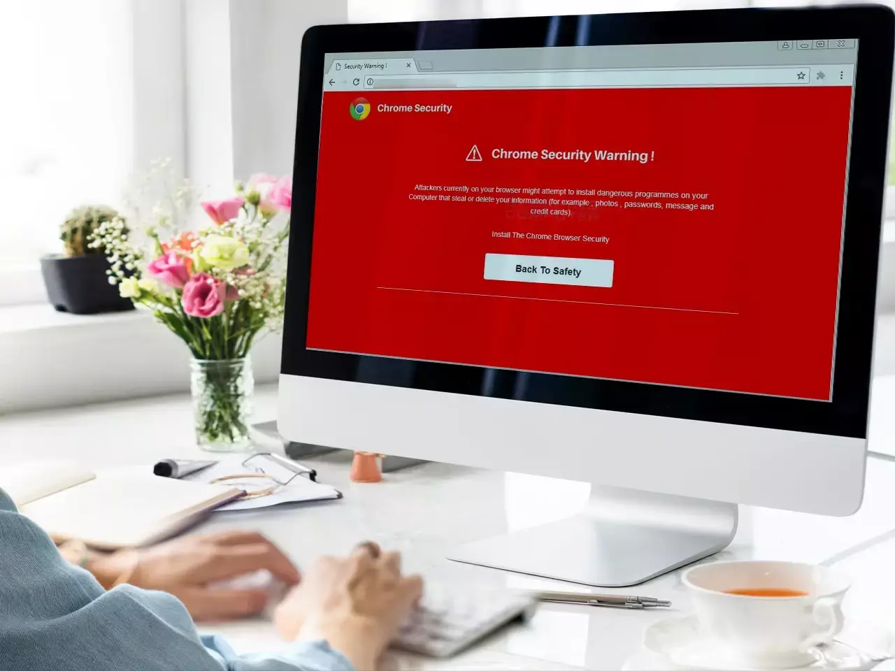 google chrome security warning