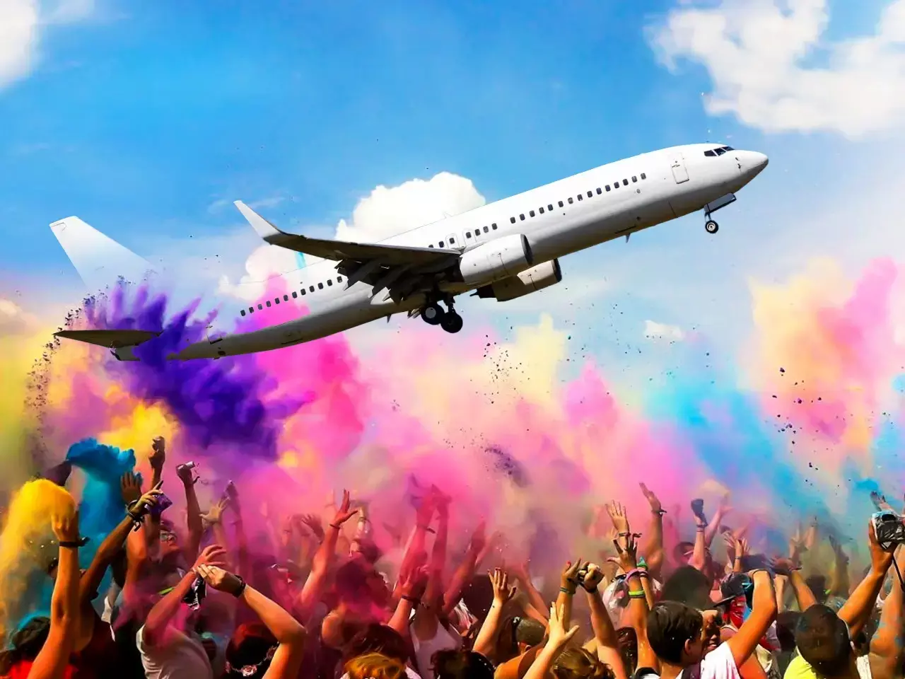 holi, huge increase in flight bookings