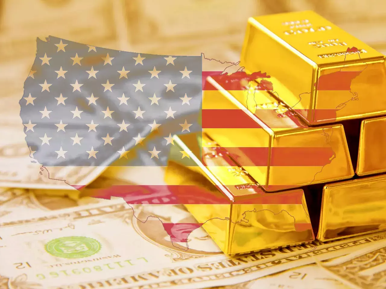 gold is flying, to america