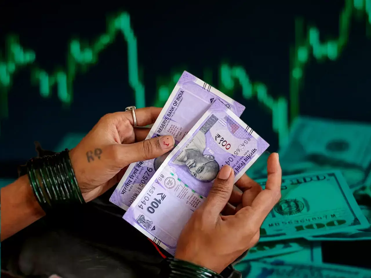 rupee rises in value