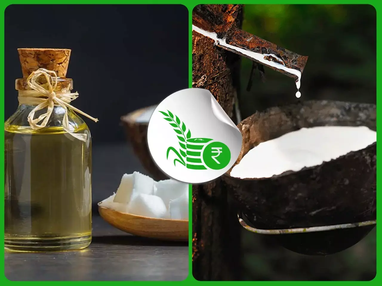 തിളച്ച് വെളിച്ചെണ്ണ വില;  റബറിനും പ്രതീക്ഷ