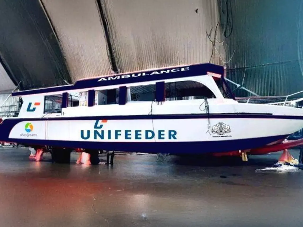 countrys first green floating clinic-ambulance boat in kochi