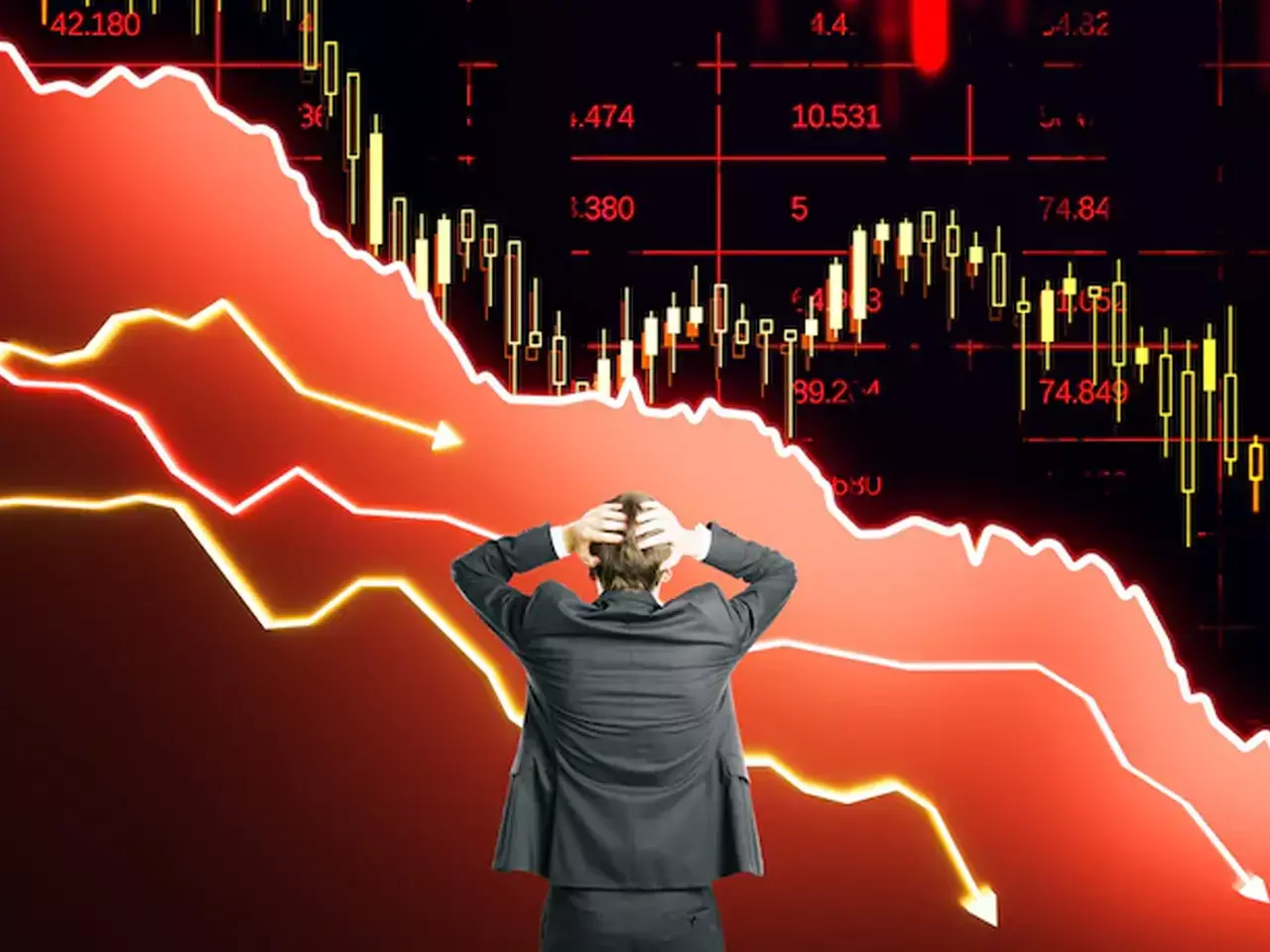 market collapses under selling pressure, sensex falls 636 points