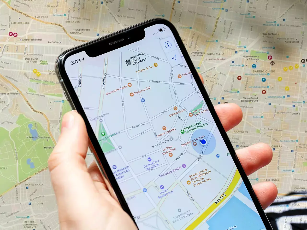 danger situation, google maps with black spot system