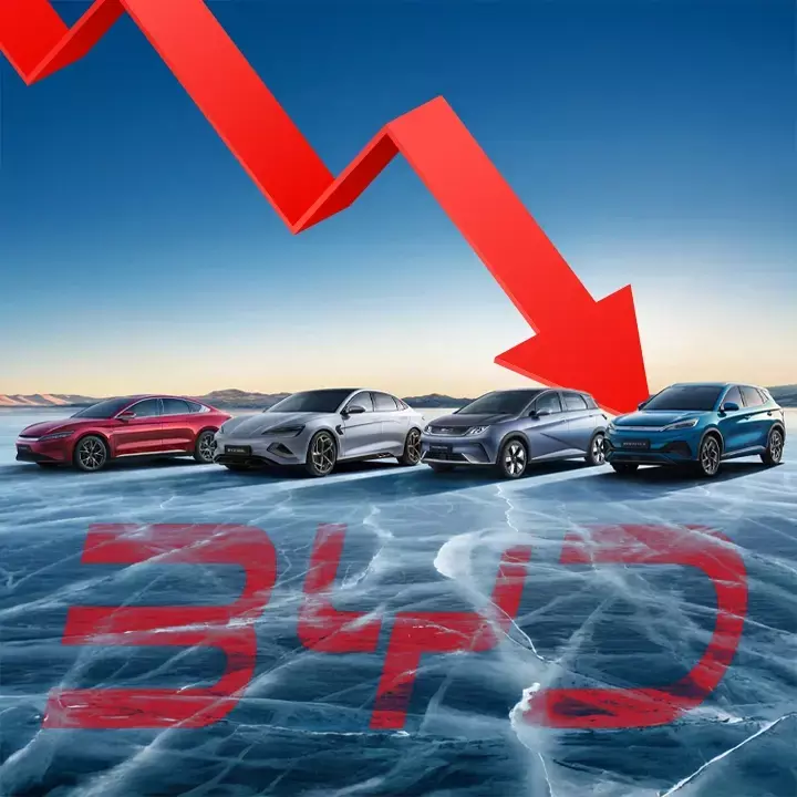 ബിവൈഡിയുടെ ഓഹരികളില്‍   എട്ട് ശതമാനം ഇടിവ്