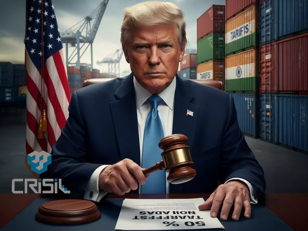 crisil says trumps tariffs are a threat to growth