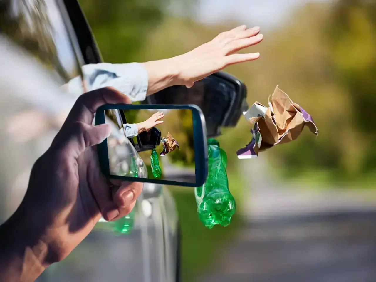 record a video of someone throwing away garbage, youll win a cash prize