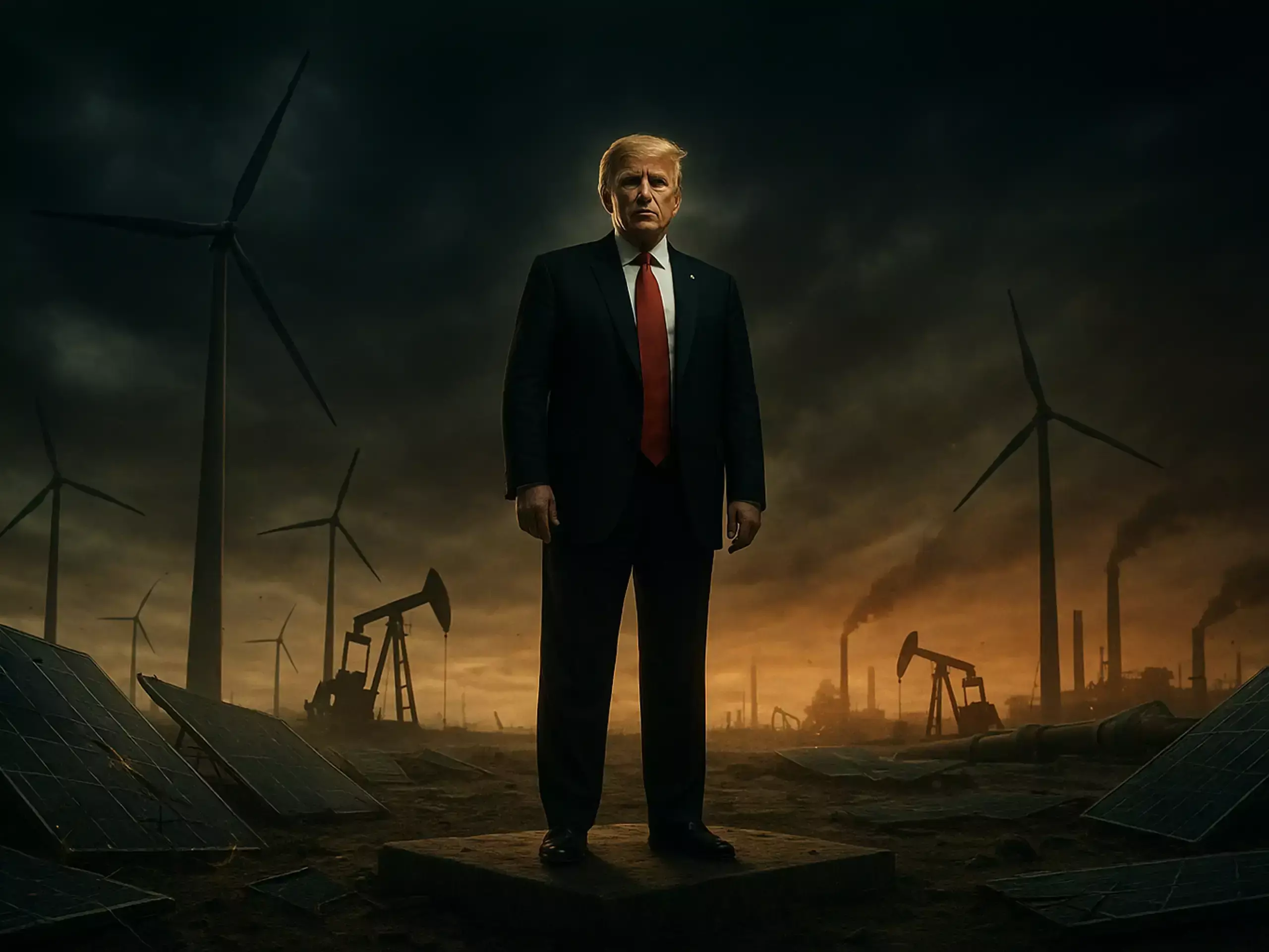 Donald Trump addressing press conference about US-India trade deal and global tariffs.