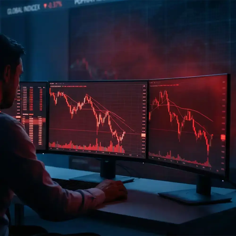 stock market: ഉയര്‍ന്ന വില്‍പ്പന സമ്മര്‍ദ്ദം;   സെന്‍സെക്‌സും നിഫ്റ്റിയും വീണു
