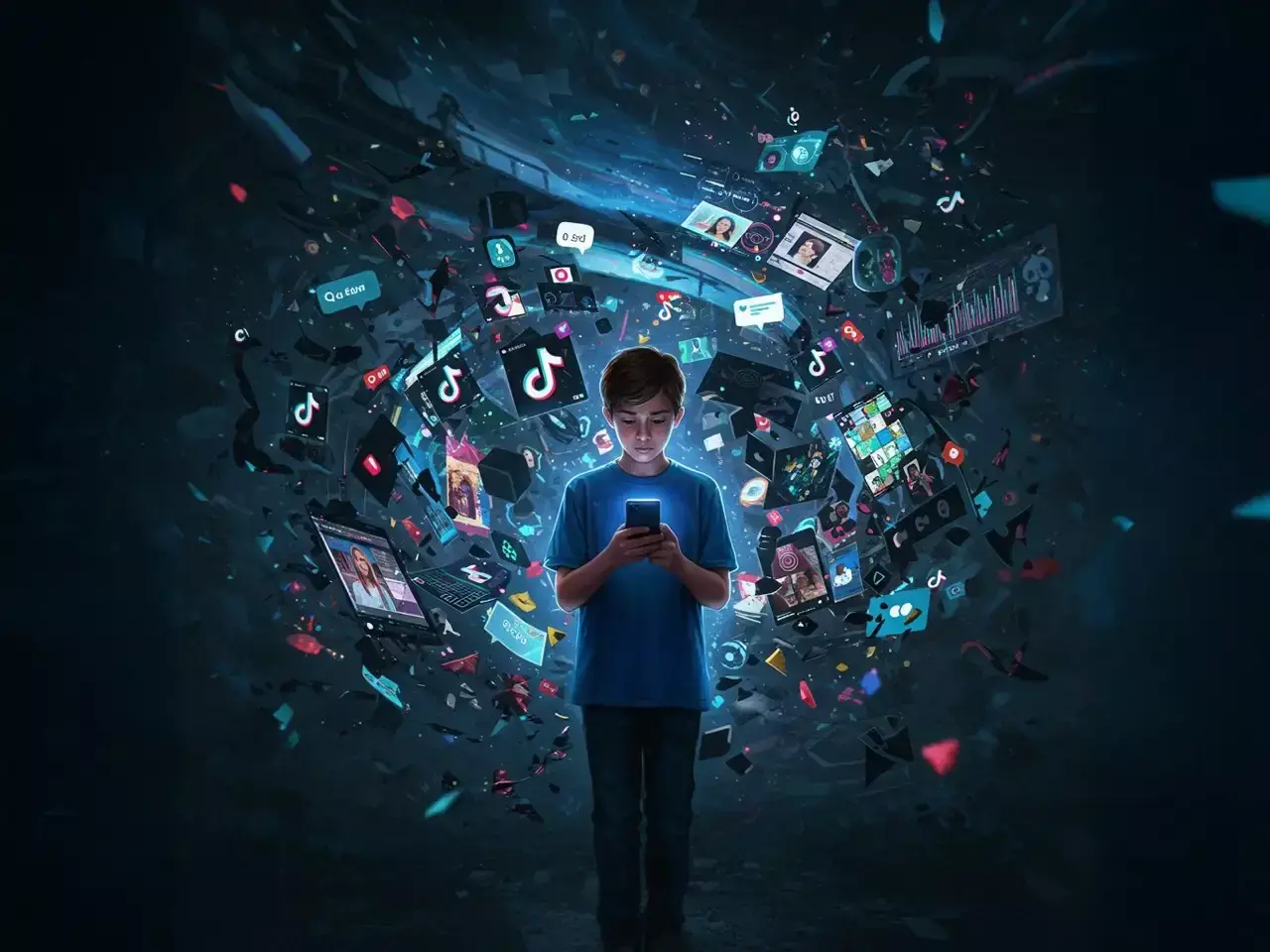 Children may be banned from using social media Children may be banned from using social media