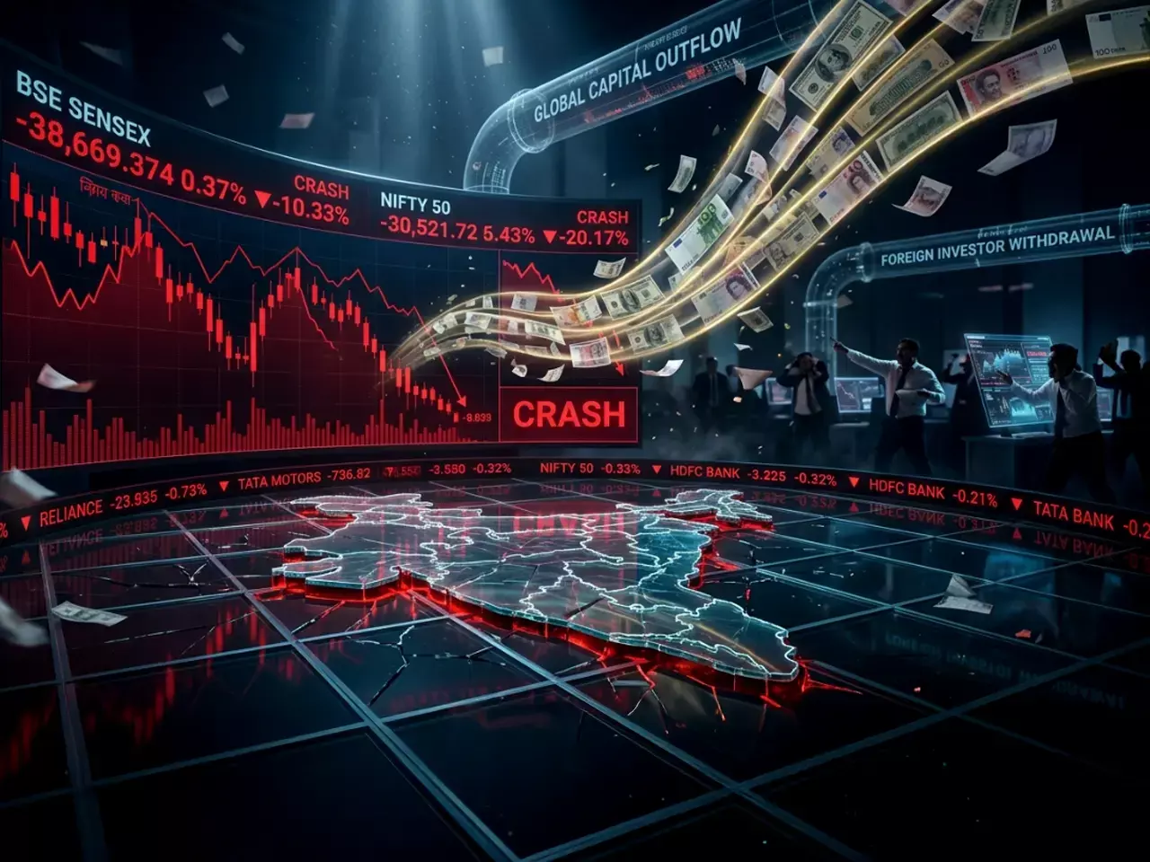 foreign investors withdraw rs 21,000 crore in four days from stock market