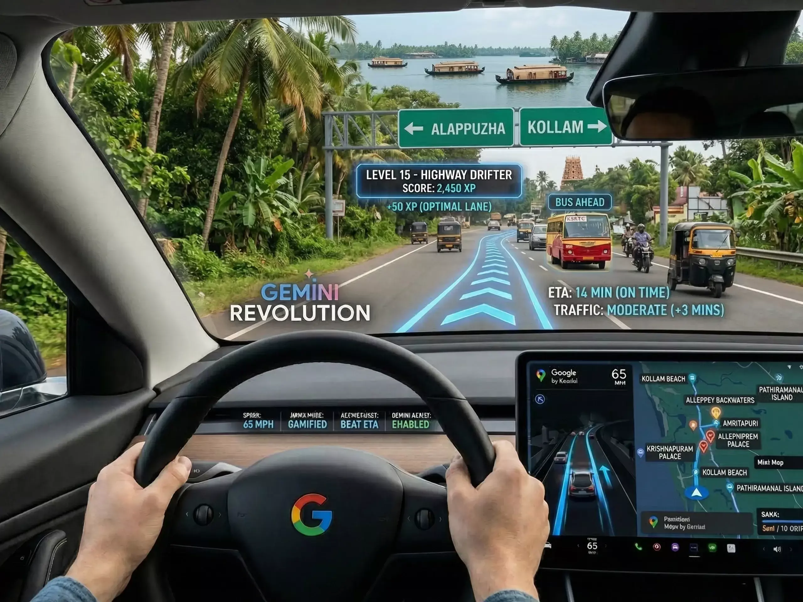 ഡ്രൈവിംഗ് ഇനി വീഡിയോ ഗെയിം പോലെ;   ഗൂഗിള്‍ മാപ്സ് മാറുന്നു, ഒരു ജെമിനി വിപ്ലവം!