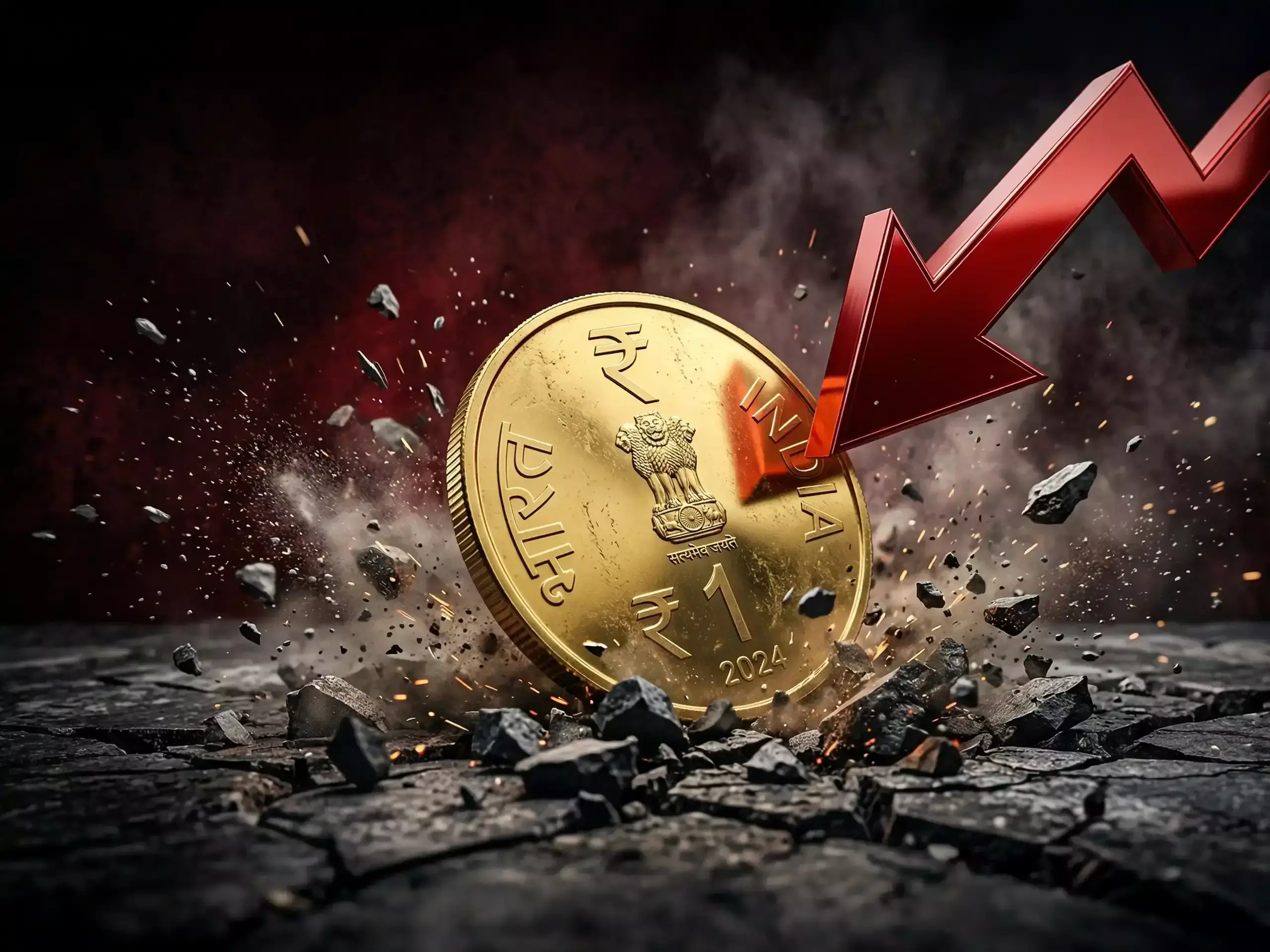 രൂപയുടെ മൂല്യത്തില്‍ വന്‍ ഇടിവ്;  നാല് വര്‍ഷത്തിനിടയിലെ താഴ്ന്ന നിലയില്‍