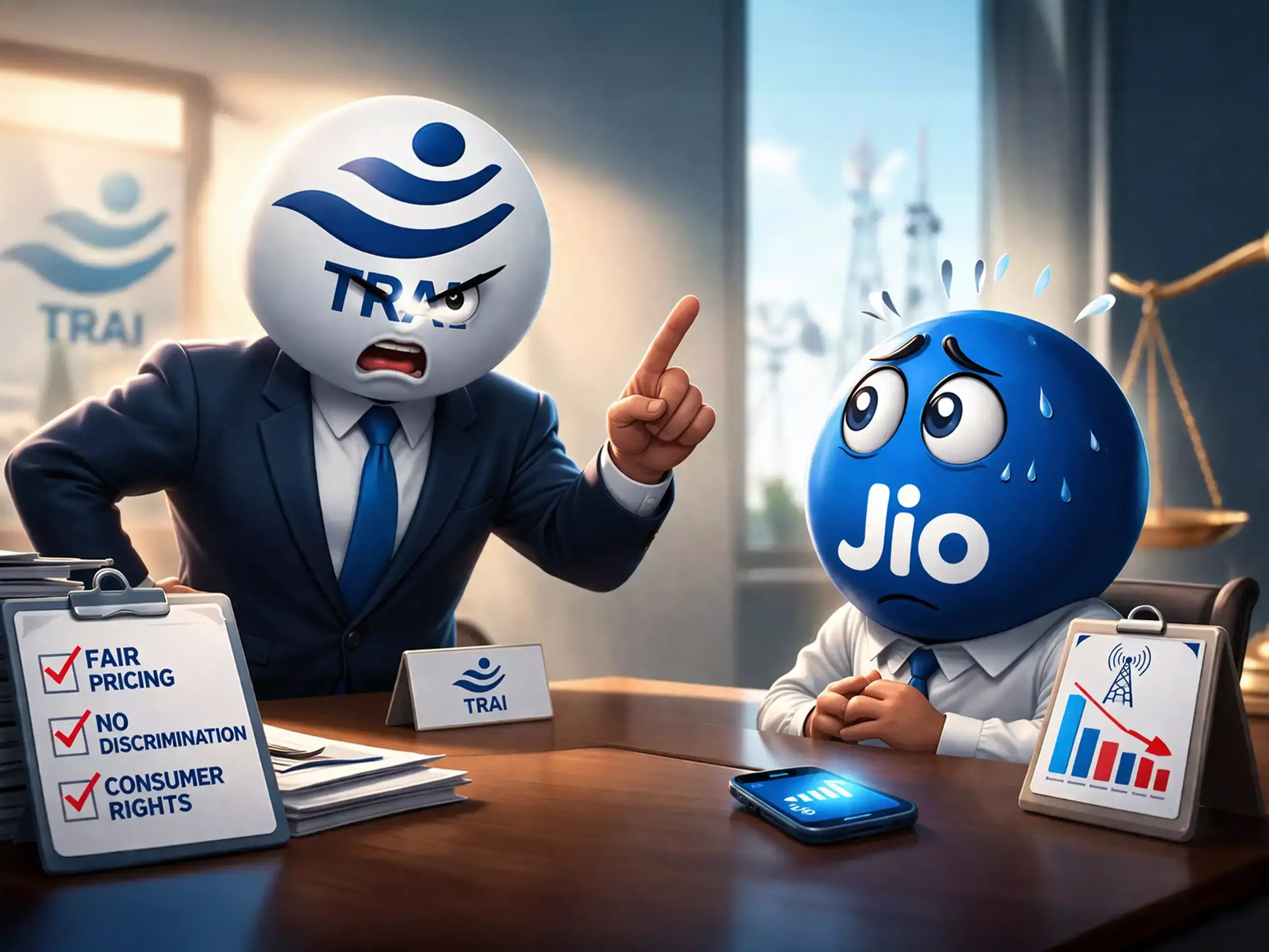 ജിയോ കണക്ഷനുണ്ടോ? ഷോക്ക് ട്രീറ്റ്മെന്റുമായി ട്രായ്; പ്ലാനുകളിലെ വിവേചനം നിര്ത്തലാക്കാന് നിര്ദ്ദേശം ജിയോ കണക്ഷനുണ്ടോ? ഷോക്ക് ട്രീറ്റ്മെന്റുമായി ട്രായ്; പ്ലാനുകളിലെ വിവേചനം നിര്ത്തലാക്കാന് നിര്ദ്ദേശം