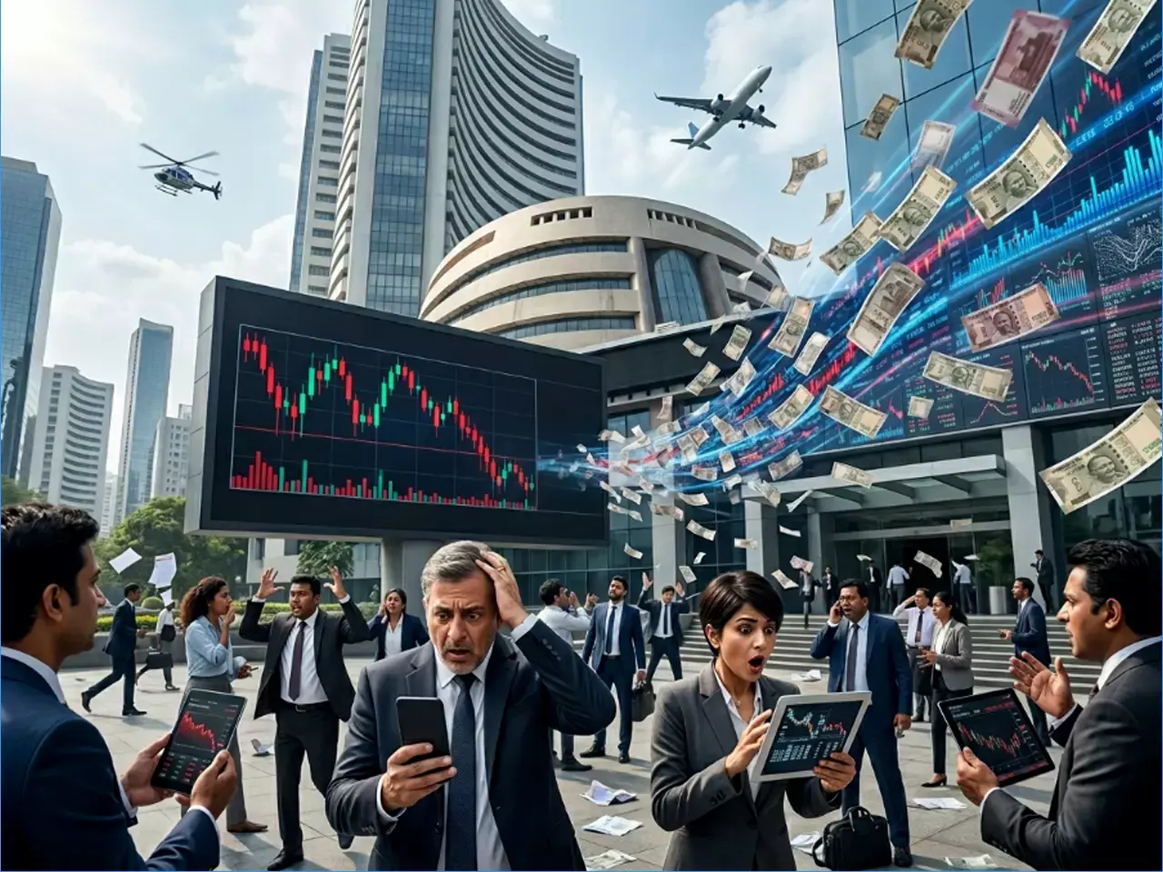 markets in turmoil, foreign investors withdraw rs 48,213 crore in 10 days