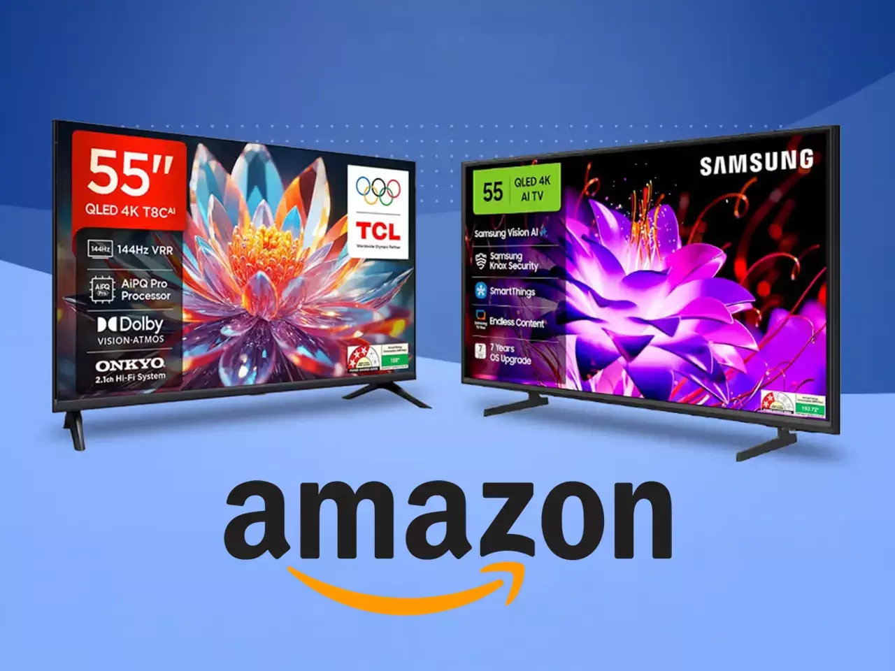 huge discounts on samsung lg and tcl tv, check out the amazon offer