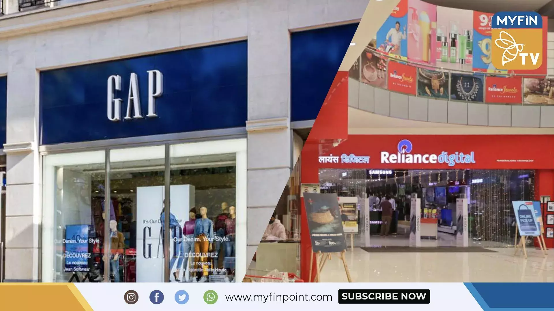 ഗ്യാപ്പുമായി കൈകോര്‍ക്കാനൊരുങ്ങി റിലയന്‍സ് റീട്ടെയില്‍ ലിമിറ്റഡ്