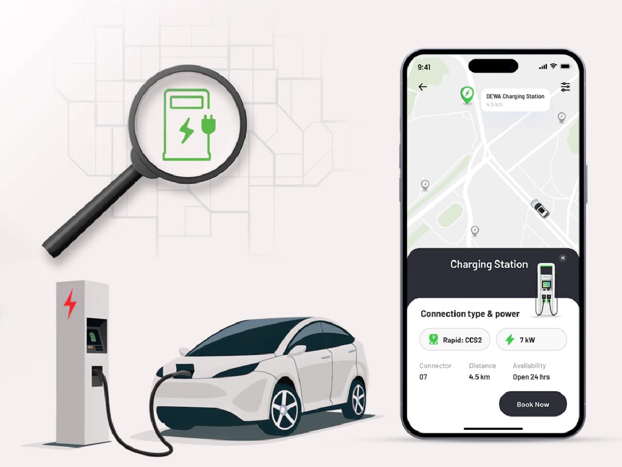 govt with app to find nearest ev charging station