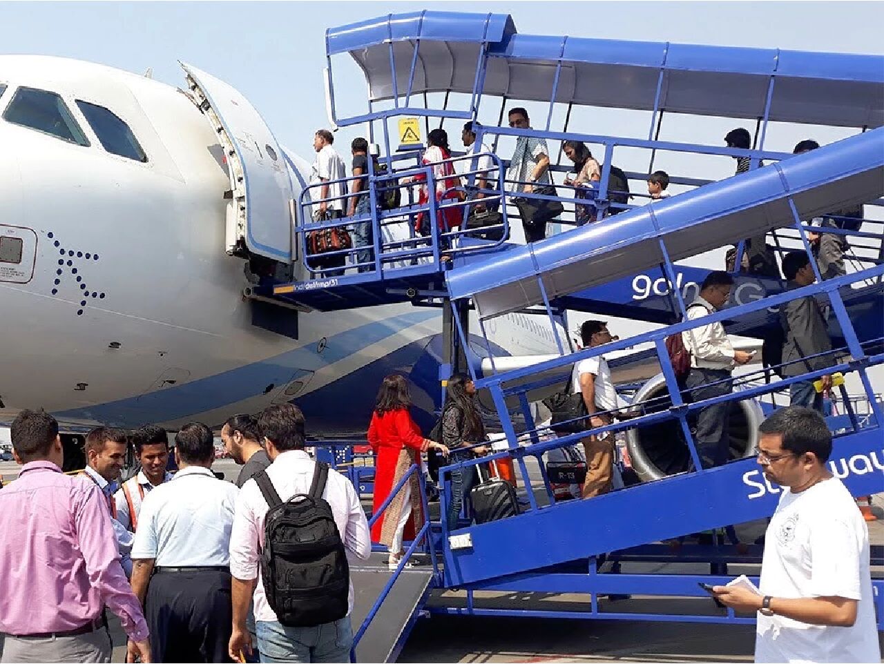 increase in the number of domestic air passengers